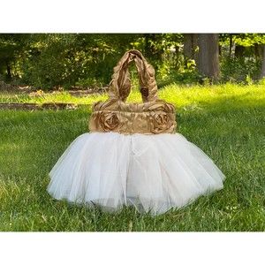 Princess Tote, Gold Bridesmaid Bag, Bridal Tote Bag, Tote Bag, Flower Girl Bag